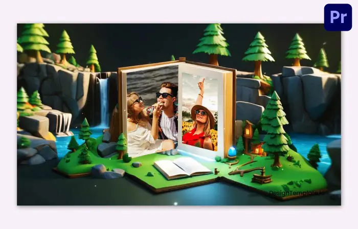 Unique Book Frame 3D Slideshow